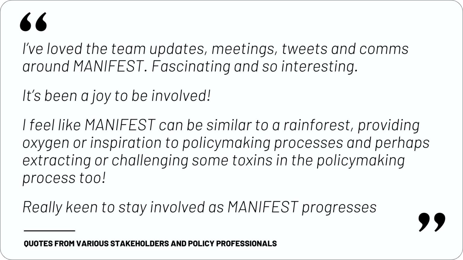 MANIFEST: Artists, policy and the process of making change – Policy Lab
